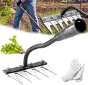 Iron Rake for Gardening and Weeding, Iron Rake 2.0, Ironrake The Heavy-Duty Iron Weeding Rakes, 5/6/7/8 Teeth Heavy-Duty Ironrake, Multifunctional Gardening Hand Weeder Tools (5 Teeth)