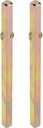PATIKIL Square Door Knob Spindle 85x5mm, 2 Pack Replacement Carbon Steel Spare Door Handle Spindle Bar with Punching Point for Most Mortise Type Door Knobs, Gold