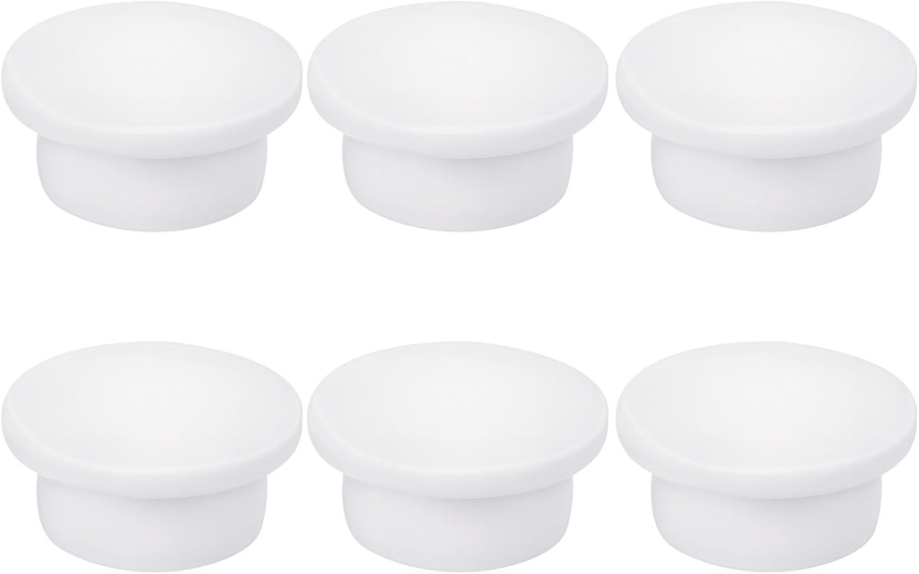 JIEYAO 6 Pcs Rubber Sink Overflow Covers, Sink Overflow Drain Cover Caps, Bathroom Sink Hole Round Cover Circular Basin Trim Cap Reusable Insert in Hole Round Caps for Kitchen and Bathroom