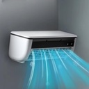 Mini Wall Mounted Air Conditioner Fan, Quiet Ductless AC Unit with Remote Control for Bedroom, Nursery, or Garage - Efficient & Smart Cooling (White)