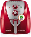 MONDIAL Air Fryer - 8.6 Quart Extra-Large Air Fryer, 2 Simple Dial Controls, 1800 Watts - Quick Heat Circulation Technology, Low Fat Cooking Less Calories - Removable Squared Basket - Red