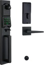 Keyed Entry Door Handleset with Full Plate in Matte Black,ZSCY-MDHST2016DB-DG