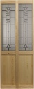 LTL Home Products 814726 Sedona Half Glass Bifold Interior Solid Wood Door, 30 Inches x 80 Inches, Unfinished Pine