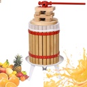 Fruit Wine Press-100% Natural Oak Manual Juice Maker for Apple Grape Tomato Berries, Heavy Duty Cider Press Crusher for Kitchen, Home, Restaurants, Solid Wood Basket with Making Kit (3.17Gallon/12L)