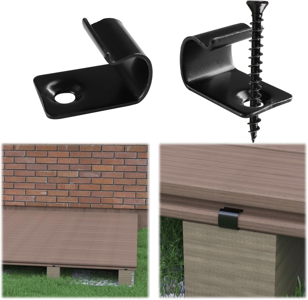 Muzata 120PCS Deck Starter Clips Stainless Steel Universal Starter Deck Clips for 1500 SQ. FT. of Decking Board Start Hidden Fasteners M028