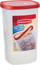 Rubbermaid 1.1 Gallon Plastic Food Canister, 6.4" x 6.4" x 10.4", Clear