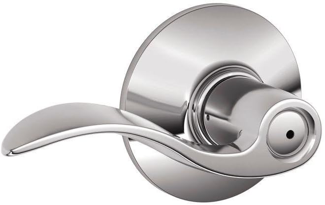 Schlage F40 Acc 625 Accent Bed and Bath Lever, Bright Chrome