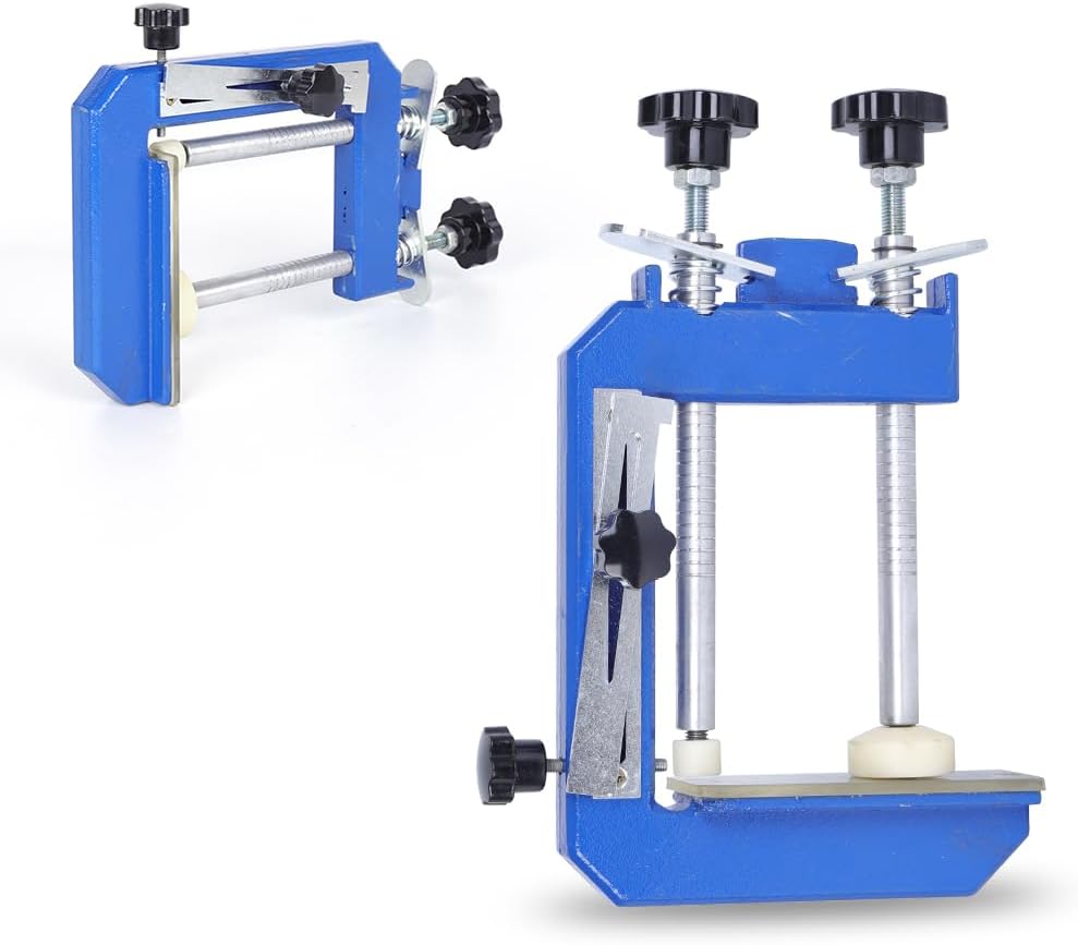 LOYALHEARTDY Miter Clamp, 45° Miter Clamps For Granite, 45 Degree Stone Mitre Clamp 32x20cm Countertop Stone Clamps 45 Degree Angle Clamp For Granite Marble Slab Install Tool, Blue, 68623RF843G8