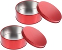 Garneck 2pcs Christmas Cookie Tin Classic Decorative Tinplate Box Storage Box for Cookies Tinplate Lid Tins Lids