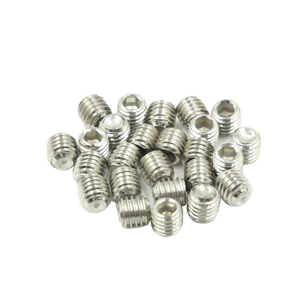 25Pcs M5 x 5 Stainless Steel Hex Grub Screw Internal Hex Drive Cup Allen Head Socket Point Set Screws for Door Handles