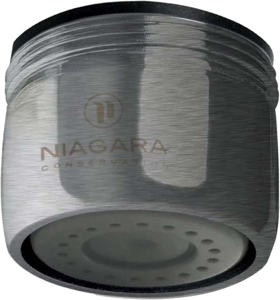 Niagara Conservation N3205NBN-PC-TU 1-Spray 0.5 GPM .94-in. Pressure-Compensating Needle-Spray Faucet Aerator Brushed Nickel, 6-Pack | Bathroom Sink and Kitchen Sink Aerator for Home Improvement