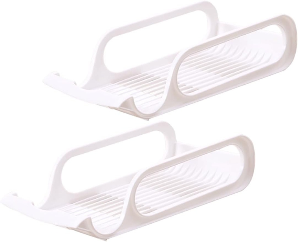 Uonlytech 4pcs Maximize Space Stackable Beverage Storage Rack Refrigerator Organization for Canned Drinks Vegetables