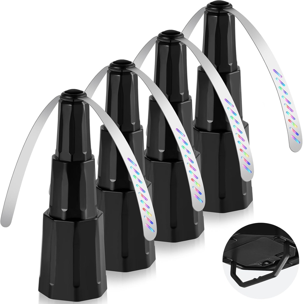 Fly Fans for Tables, Bug Fans with Holographic Blades, Battery Operated Fly Repellent Fan, Keep Flies Away from Picnic, BBQ, Restaurant, Party, Indoor and Outdoor, 4 Pack