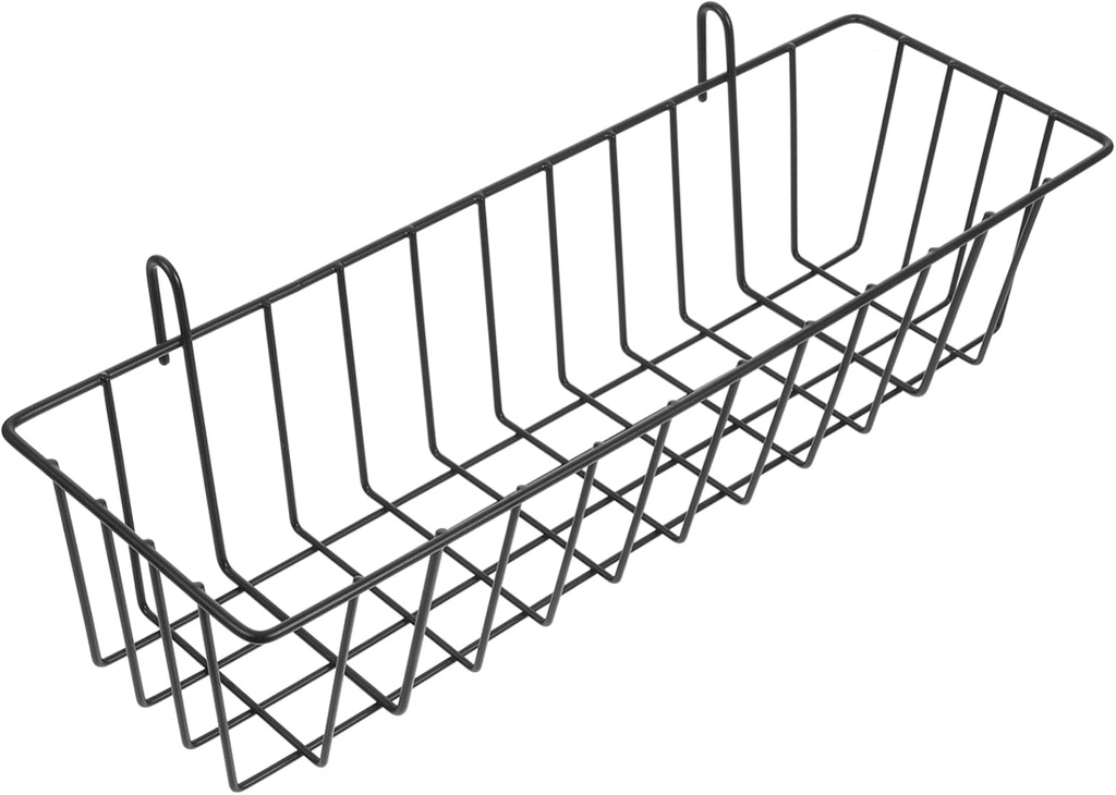 Hanging Storage Basket Multi-purpose Iron Wire Basket for Bathroom Kitchen Closet Organization Easy to Install Wall Mount Holder for Toiletries and Essentials