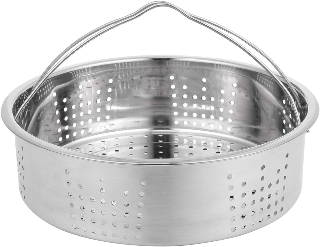 Kichvoe 1pc Stainless Steel Steamer Basket Handles Mesh Food Steamer for Vegetables Rice Eggs and More Heating Rack for Cooking and Easy Drainage