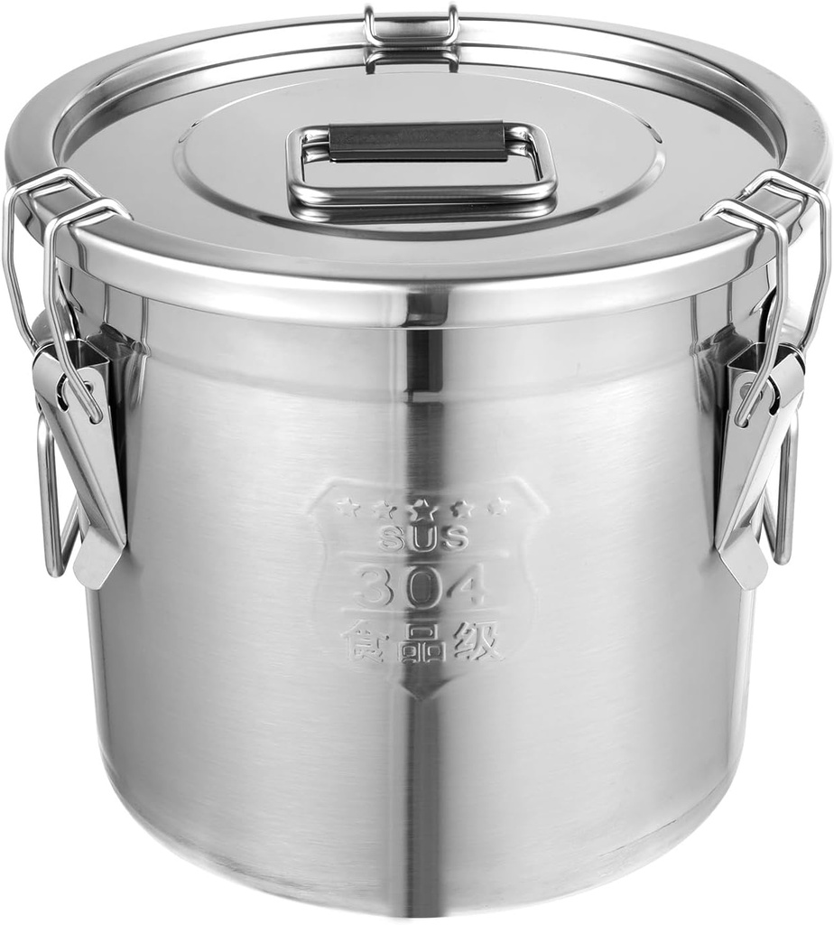 Stainless Steel Airtight Canister for Kitchen,Food Storage Containers, Rice Cereal Grain Container, Storage Food Flour Sugar Milk Cookie (12L)