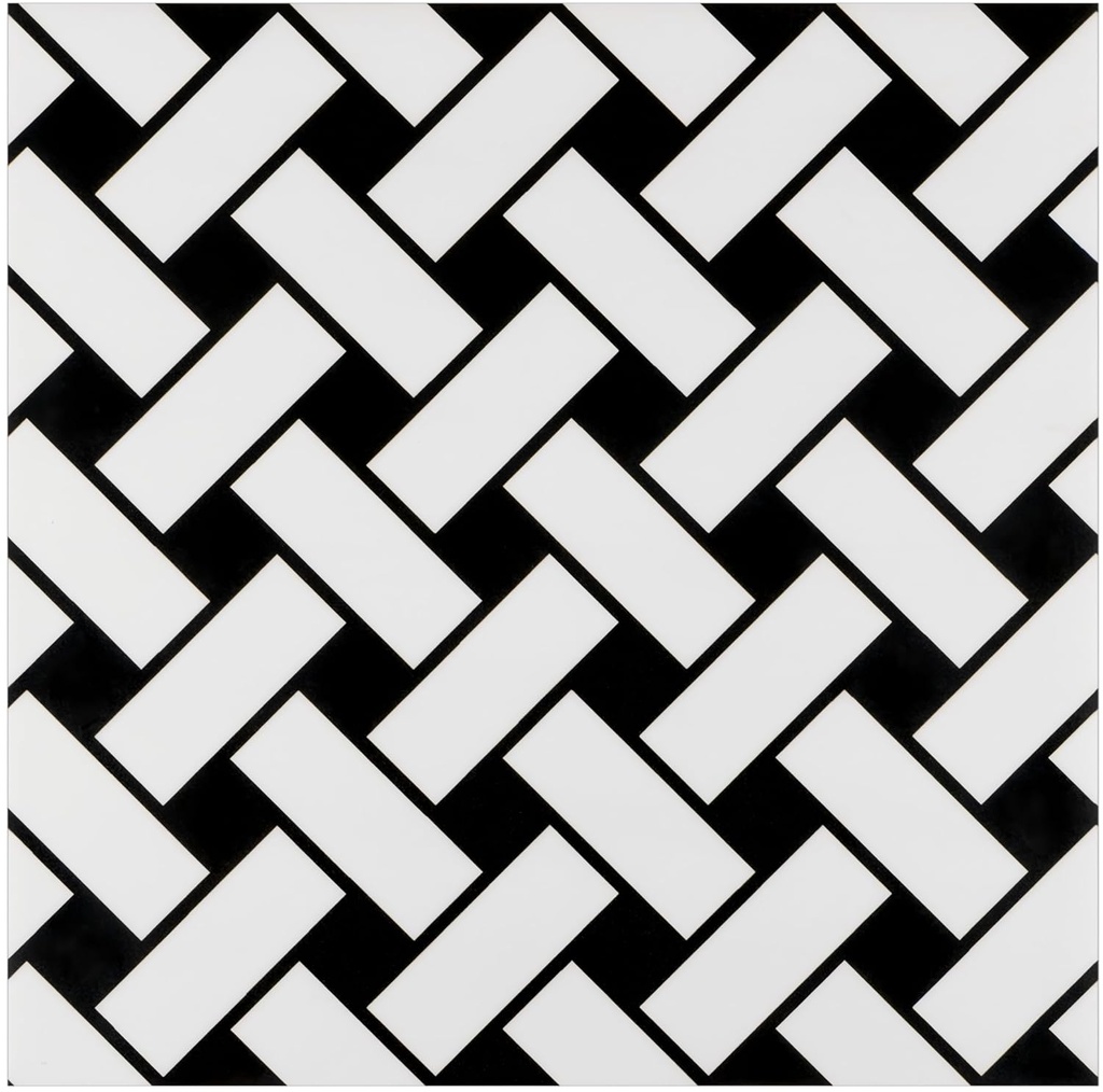 Alow Peel and Stick Floor Tile Black and White,10pcs elf-Adhesive Peel and Stick Flooring, Vinyl Flooring Suit for Kitchen,Toilet,RV(11.6INx11.6IN)