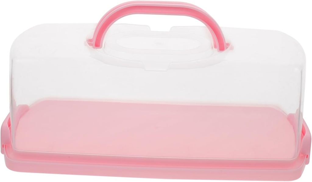 BESTYASH Transparent Portable Cake Carrier Box with Sealing Lid Reusable Food Safe Dessert Container for Small Cakes and Pastries