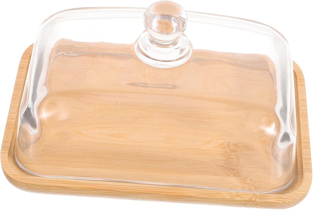 Healifty Transparent Cake Stand with Dome Cover Elegant Dessert Display Plate for Wedding Birthday Party Protective Cupcake Holder with Smooth Surface Food Display Tray