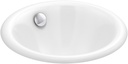 KOHLER K-20211-0 Round Drop-In/Under-Mount Bathroom Sink