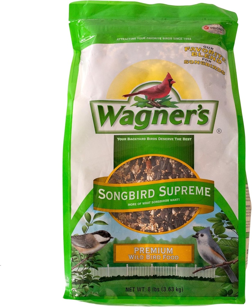Wagner's 62042 Songbird Supreme Blend Wild Bird Food, 8-Pound Bag