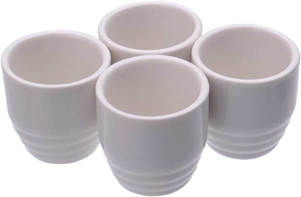 M.V. Trading 201-69 White Porcelain Sake Cups, 2-Inch, 2-Ounce, Set of 4 Cups