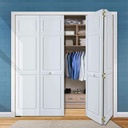 Kimberly Bay Snavely International Closet Door, Bi-fold, 6-Panel Style Primed - White (1x30x80)