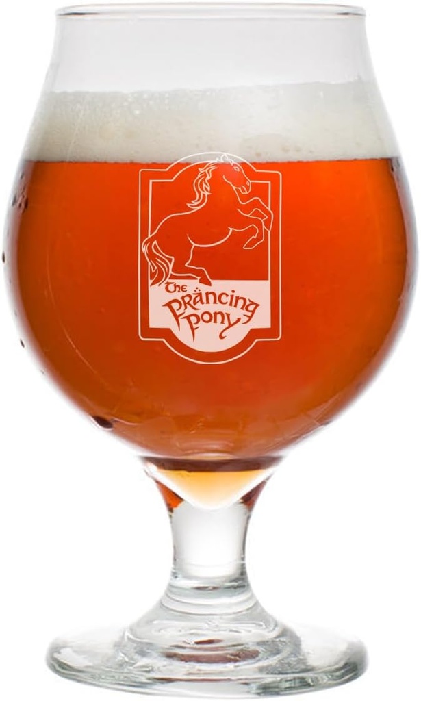 MIP 16 oz Belgian Beer Tulip Glass Stemmed Beer Glass The Prancing Pony