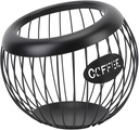Large Capacity Coffee Pod Holders Basket, Metal Espresso Pod Holder, Coffee Bar Organizer for Counter, Kcup Storage Bar Accessories (Black)