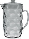 QG Clear Light Grey BPA Free Acrylic Plastic Pitcher with Lid - Great for Iced Tea, Juice & Water 0.63 Gallon / 80 fl oz. / 2.5 Quart