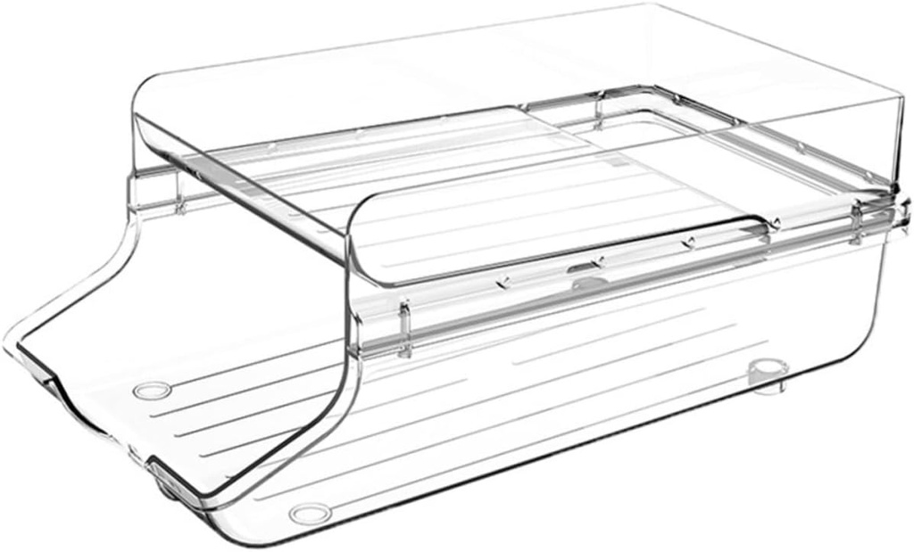 Garneck Automatic Rolling Beverage Can Dispenser Fridge Soda Rack Easy Access Drink Organizer
