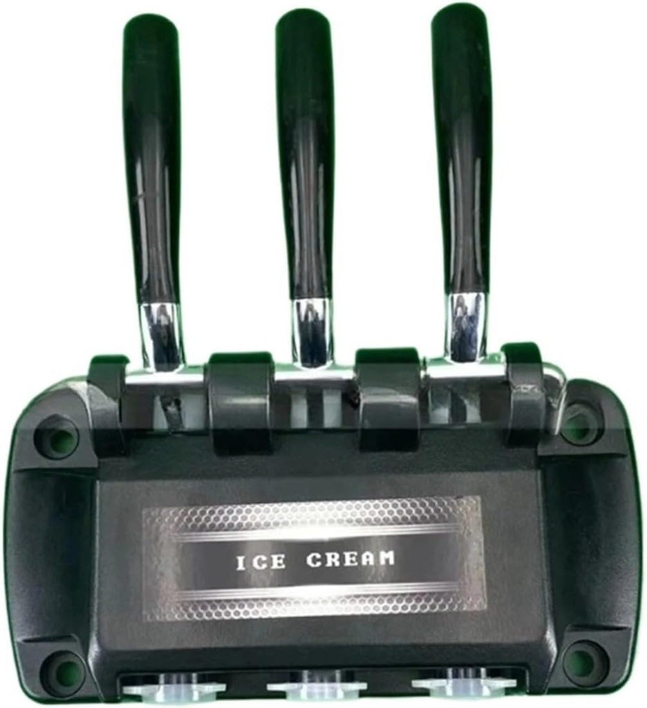 A Set Panel Block Face Plate Valve Block Combo Accessories Compatible with YKF Ice Cream Makers Soft Serve Machines with 3 Handles