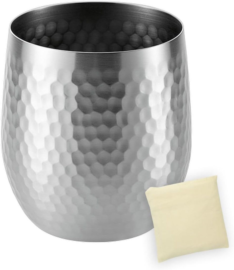 J-kitchens-bag Whiskey Glass, Hammered Rock Cup, 11.8 fl oz (340 ml), Made in Japan