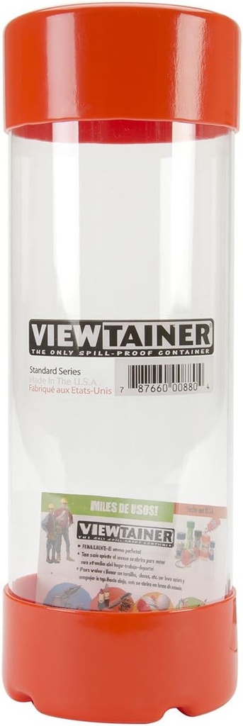 Viewtainer CC27508-8 Storage Container, 2-3/4 by 8-Inch, Orange