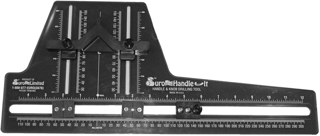 Euro Limited Handle It Knob Pull Adjustable Cabinet Door Drilling Template Tool ELHANDLEIT