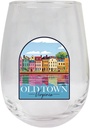 R and R Imports Old Town Alexandria Virginia Houses on the River Design Souvenir 15 oz Wine Glass 2-Pack