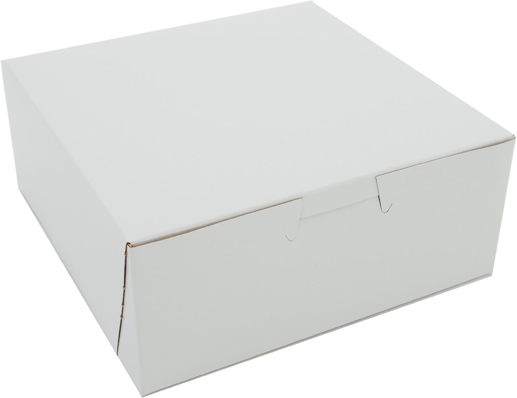 SCT white one-piece non-window bakery boxes, 6 x 6 x 2.5, white, paper, 250/carton