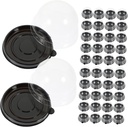 Alipis 50Pcs Transparent Dome Cupcake Boxes with Sealing Cover for Egg Yolk Puff Pastries Food Containers for Bakery Packaging and Desserts