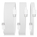 USB C to USB C Cable, (3Pack, 3/6/10FT) USBC 60W Fast Charging Cable for iPhone 17/16/15 Series, iPad mini/Air/Pro