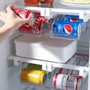 TSYFM Rolling Soda Can Organizer for Refrigerator, Can Dispenser for Refrigerator Soda Dispenser for Fridge Plastic Dispenser Bin Suitable for Cans within 4.7Inch