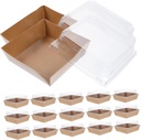 BESTYASH 50Pcs Sandwich Packing Box with Lid Multi Use Cake and Bread Containers for Desserts Salads and Snacks Paper Boxes for Parties and Events
