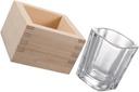 PRETYZOOM 1set Japanese Wooden Sake Cups with Glass Mugs and Elegant Wooden Box for Serving Traditional Sake Tea Bars and Restaurants