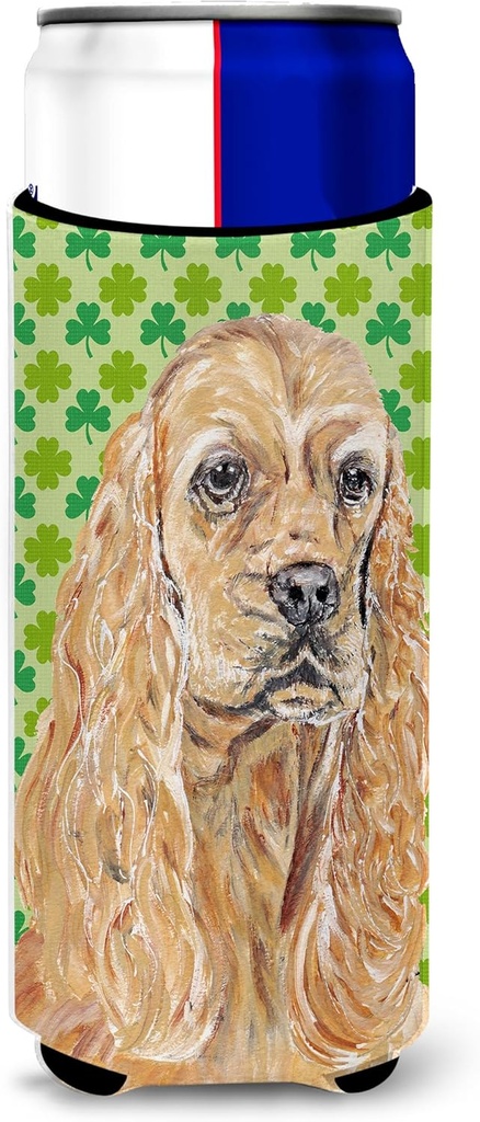 Cocker Spaniel St Patrick's Irish Ultra Beverage Insulators for slim cans