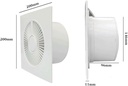 Bathroom Fan, Bathroom Exhaust Fan, Household Bathroom Kitchen Glass Window Ventilation Wall Round Strong Mute Thin