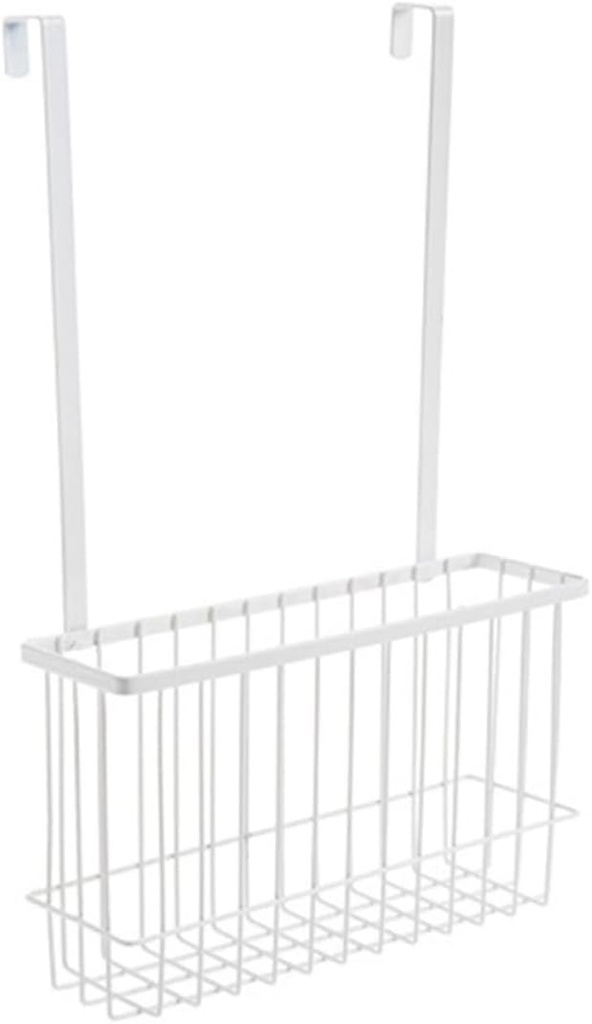 Baluue over Cabinet Door Hanging Storage Basket Organizer for Kitchen and Bathroom Wire Wall Basket Easy Installation Space-saving for Pantry and Cabinet Supplies