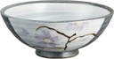 せともの本舗 Married Couple Bowl, Mai Flower Bowl, Purple, 5.0 x 1.9 inches (12.5 x 4.9 cm), Earth, Japanese Tableware, Sake Cup, Restaurant, Inn, Commercial Use
