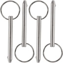 4 Pcs Quick Release Pin, Diameter 1/4"(6.3mm), Overall Length 2.56"(65mm), Usable Length 2"(51mm), Full 316 Stainless Steel, Bimini Top Pin, Marine Hardware