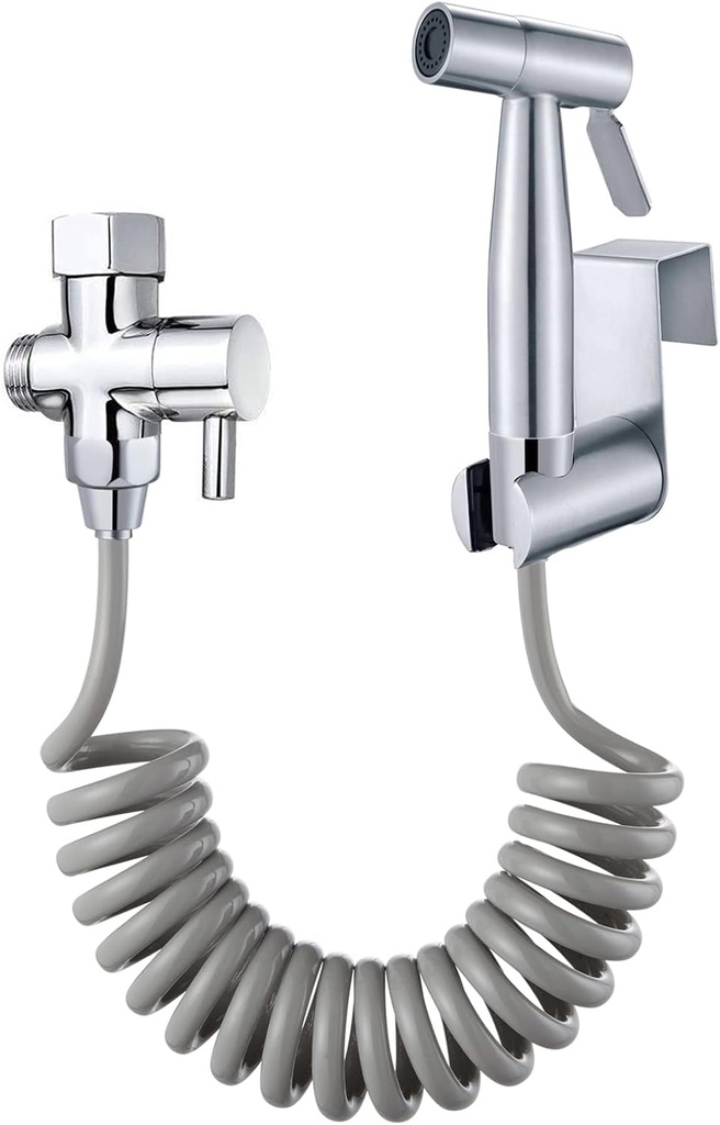 Handheld Bidet Sprayer Toilet Kit - Water Tank Hook and 59in ABS Flexible Telescopic Shower Hose