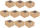 Luxshiny 10pcs Baking Cake Boxes 8 Inch Cookie Boxes Window Treat for Party Cupcake Storage