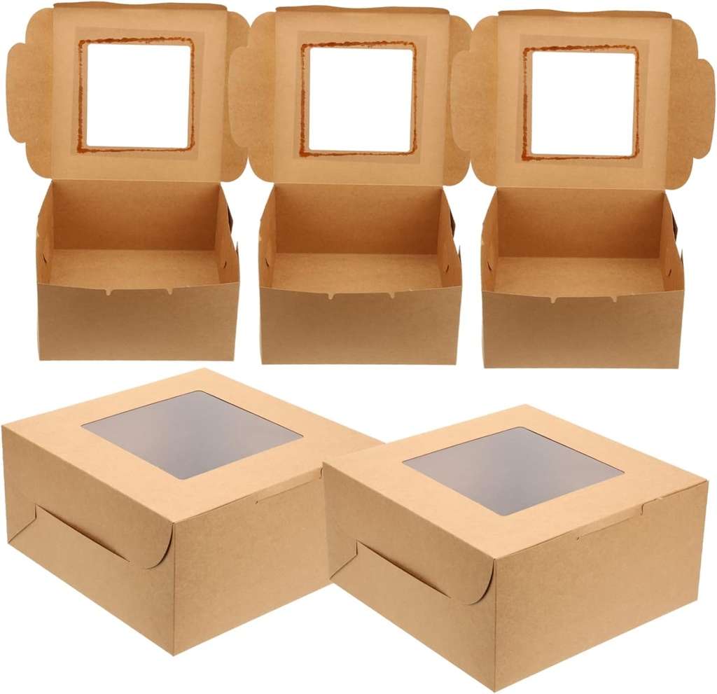 10Pcs Cake Packaging Boxes with Window for Cupcakes Pastries and Candies Lightweight and Convenient for Weddings Birthdays and Holidays